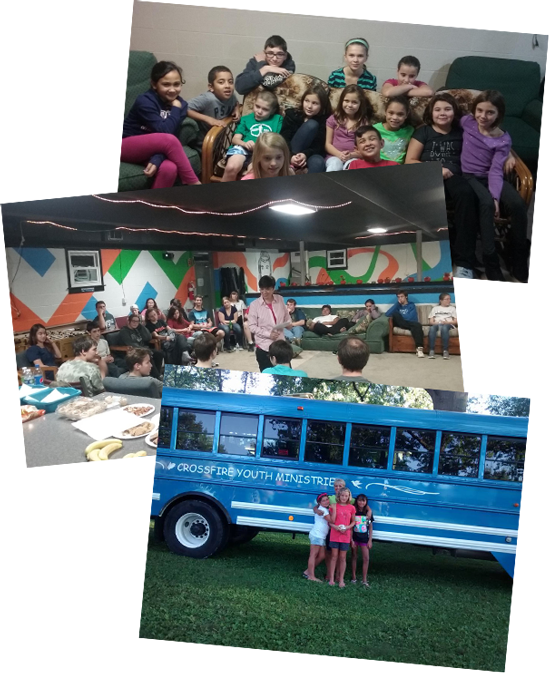 collage of images of Cross Fire Youth Ministries